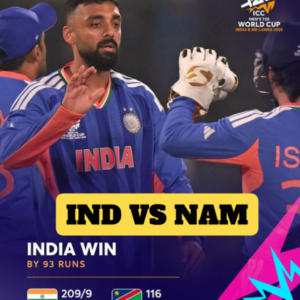 India defeated Namibia by 93 runs in T20 World Cup 2026
